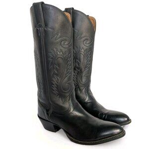Leather Cowboy Boots Mens 11 D –Made in Canada- Black-Model 169 TB–BILTRITE Sole